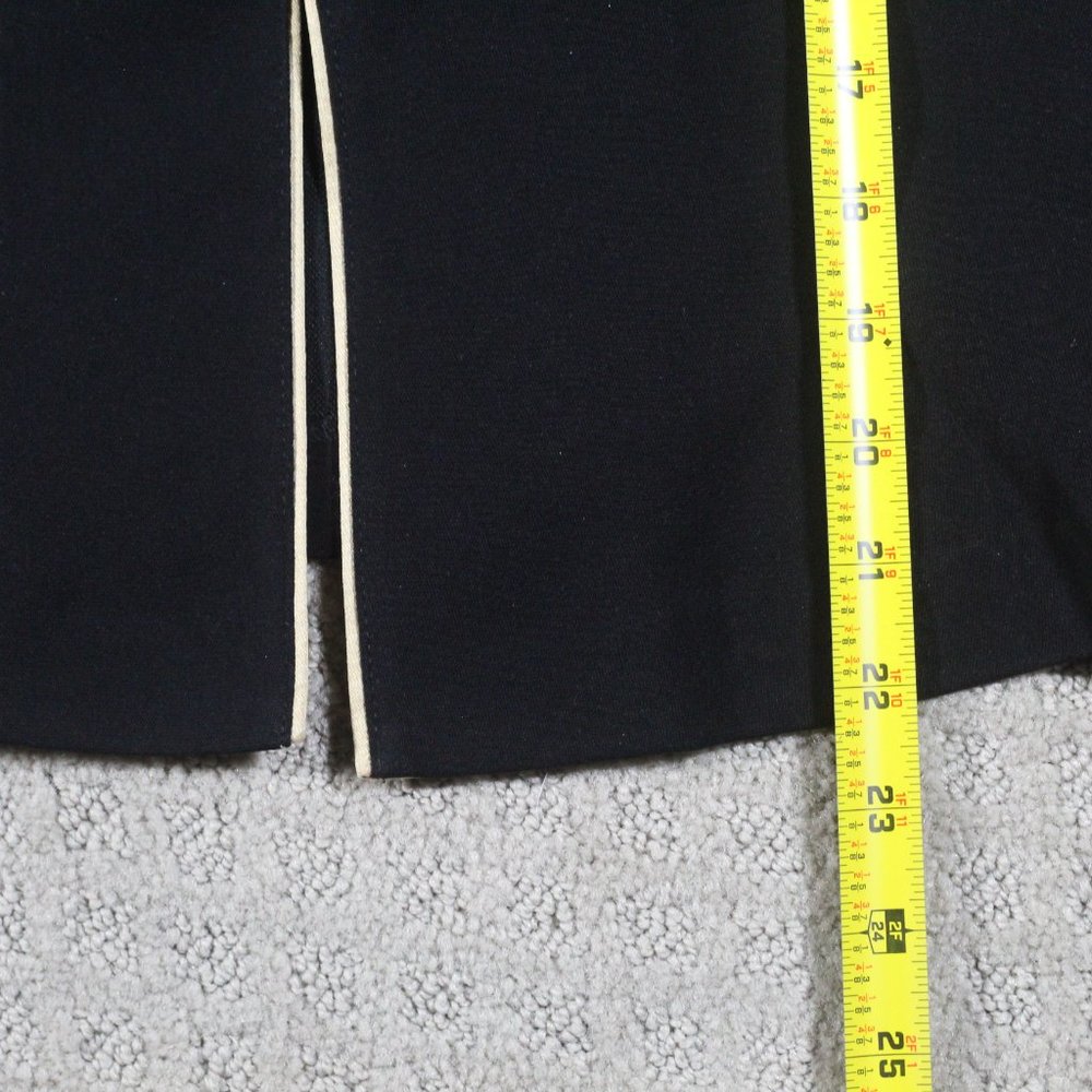 Dress Barn Size 12 Black with Yellow Piping Blazer - Picture 3 of 4